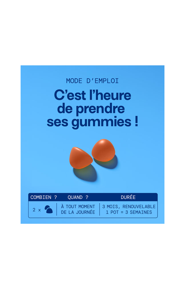 Recharge - Gummies Safran B6 - Equilibre émotionnel - Pêche & Hibiscus - 1 mois