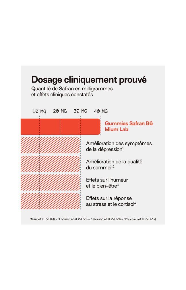 Recharge - Gummies Safran B6 - Equilibre émotionnel - Pêche & Hibiscus - 1 mois