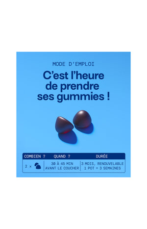 Cure gummies sommeil - Mûre & myrtille - Sans sucres - 3 mois