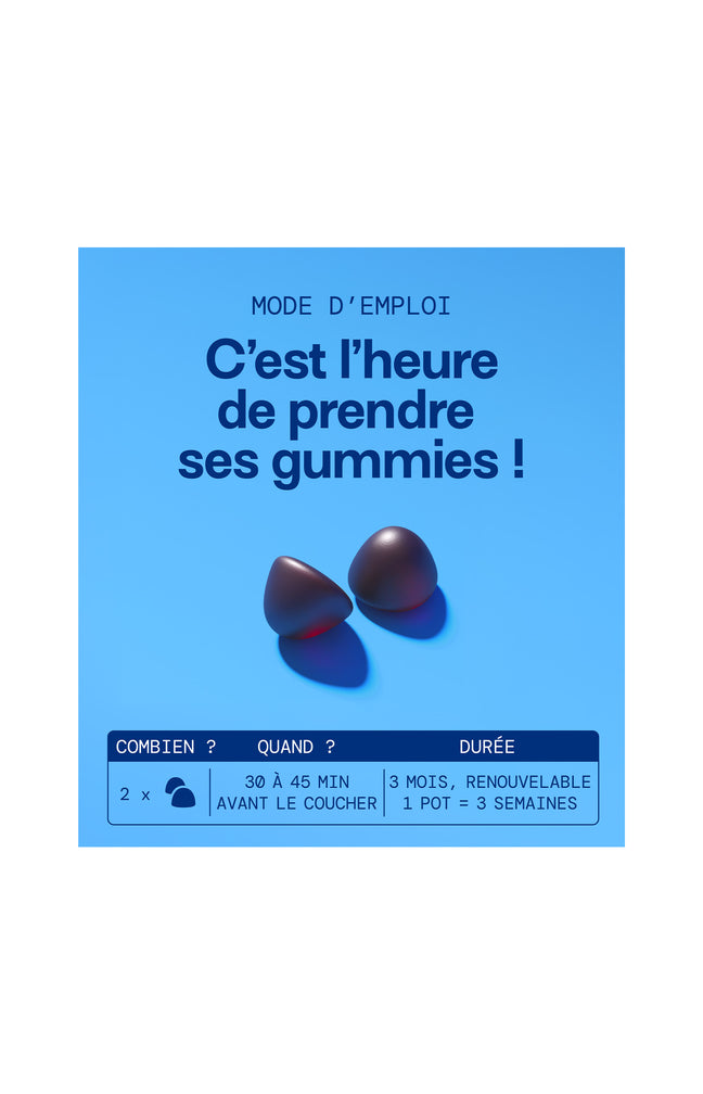 Cure gummies sommeil - Mûre & myrtille - Sans sucres - 3 mois