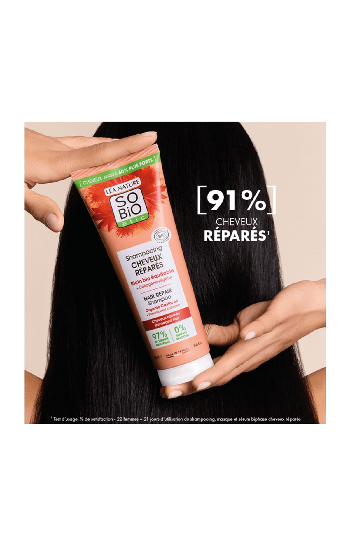 Shampoing réparateur - Ricin & collagène - 250 ml