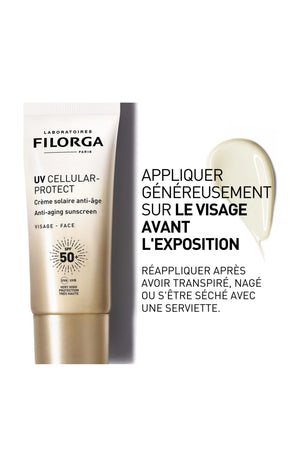 Crème solaire SPF50+ & sérum polyrevitalisant - UV Cellular Protect - 40 ml