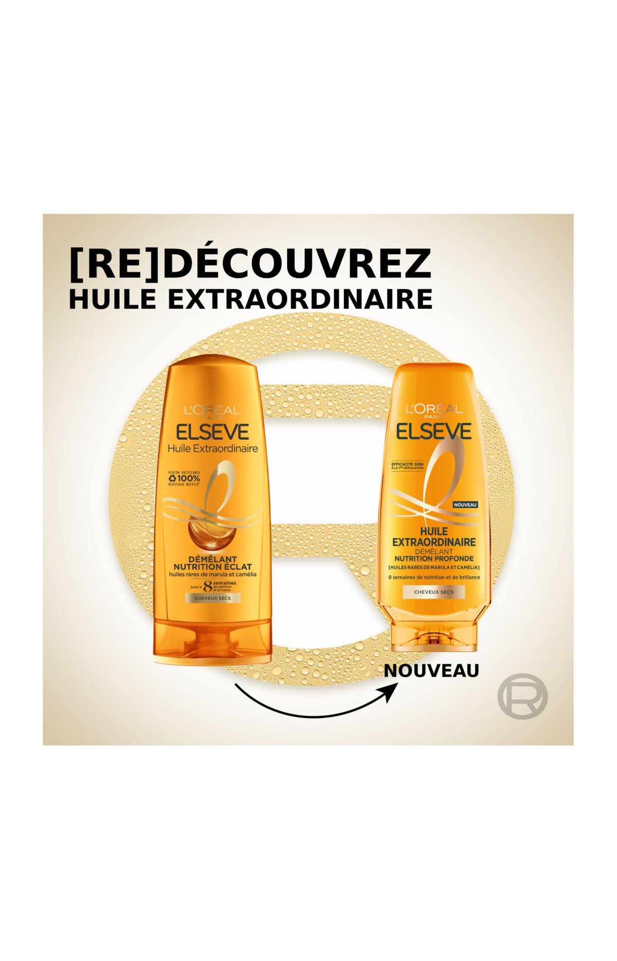 2 après shampoings - Huile Extraordinaire - Cheveux secs - 200 ml