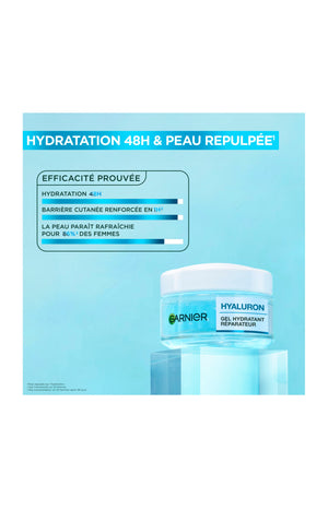 Gel crème hydratant réparateur - Acide hyaluronique - 50 ml