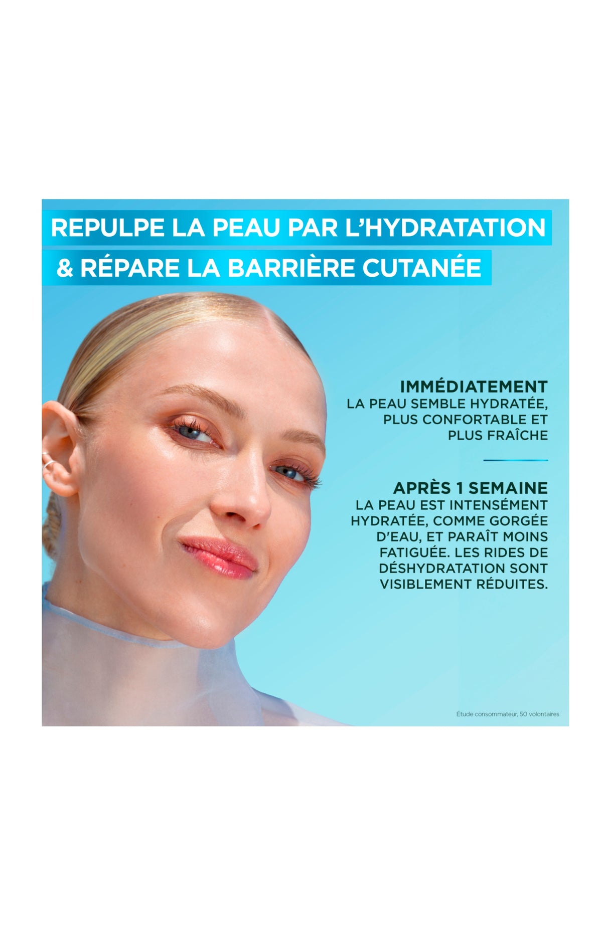 Gel crème hydratant réparateur - Acide hyaluronique - 50 ml