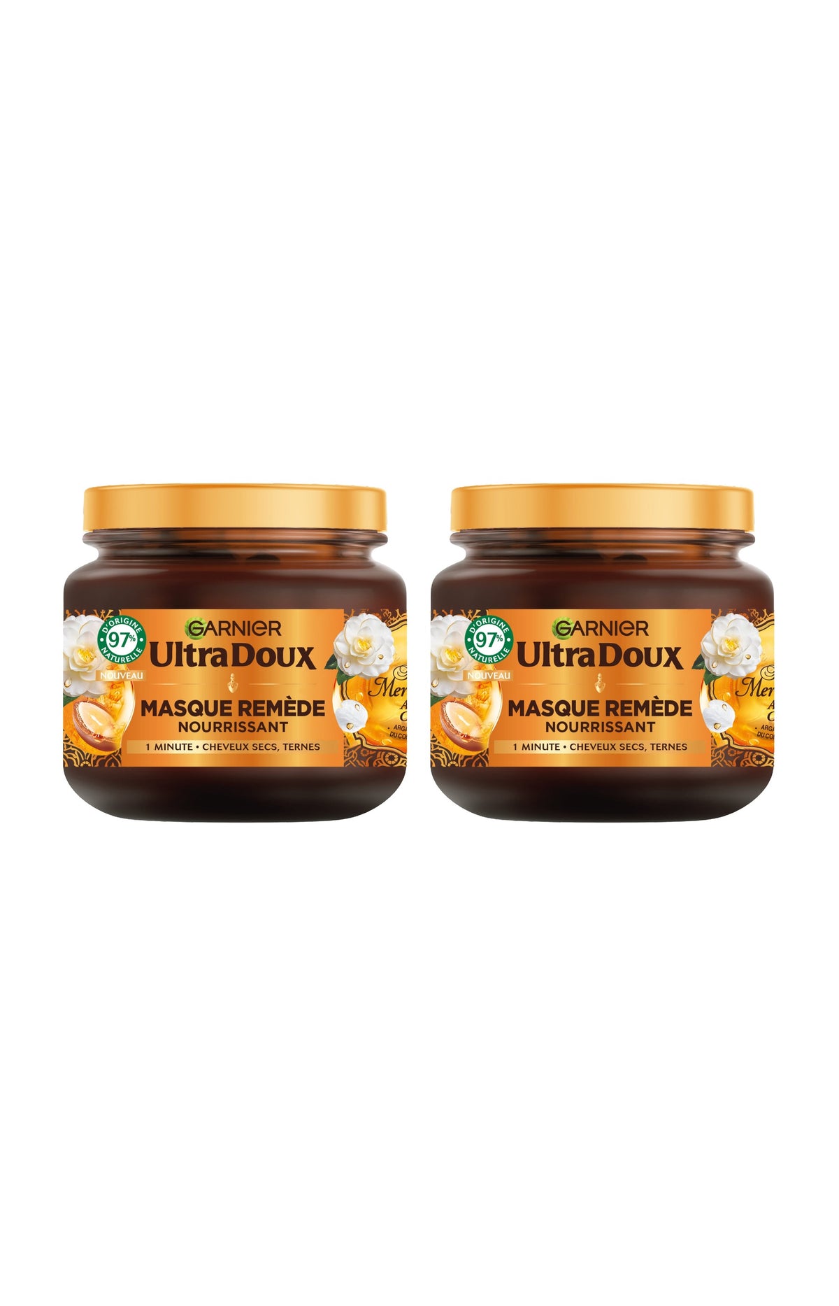 2 masques remède nourrissants - Cheveux secs & ternes - 340 ml