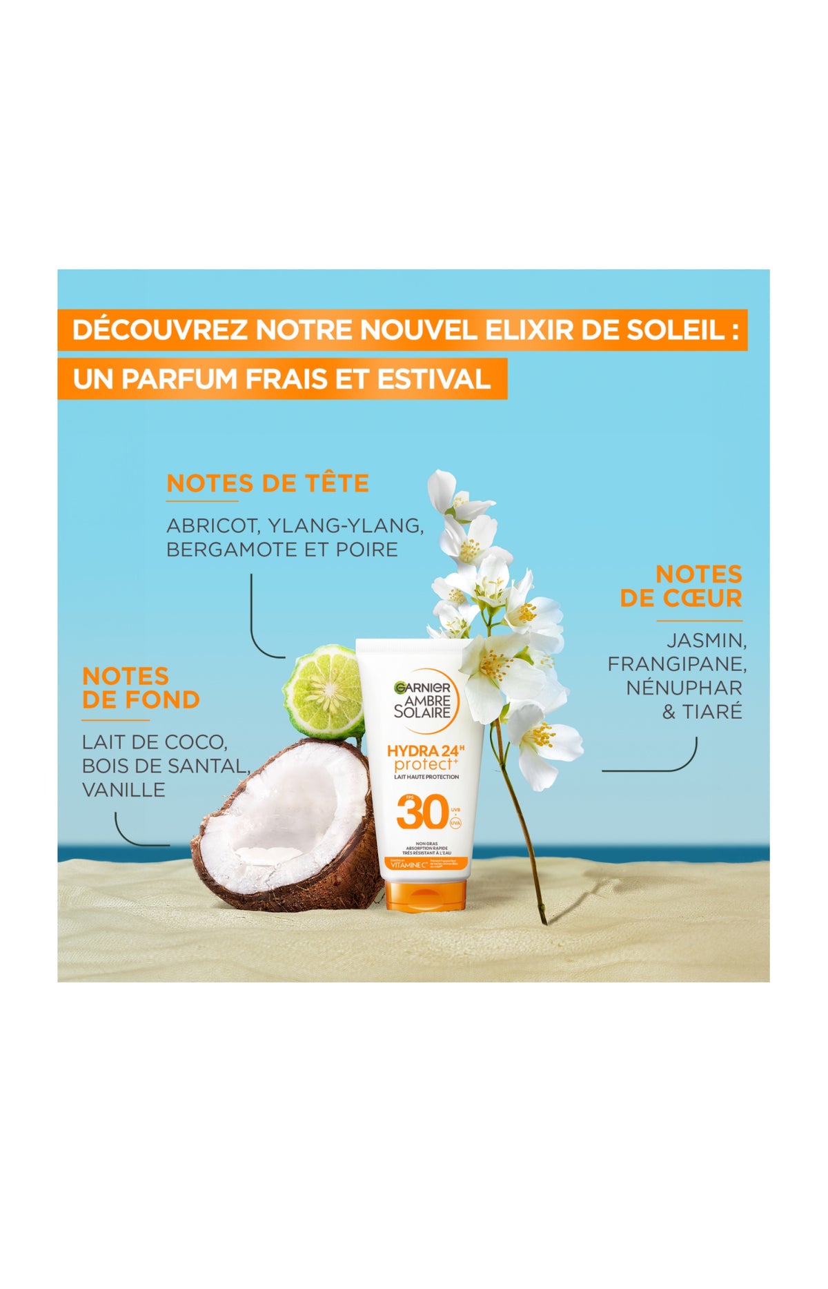 Lait solaire SPF30 - Hydra 24h Protect - 50 ml