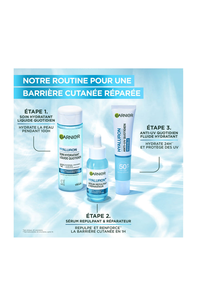 Fluide hydratant invisible SPF50+ - Acide hyaluronique - 40 ml