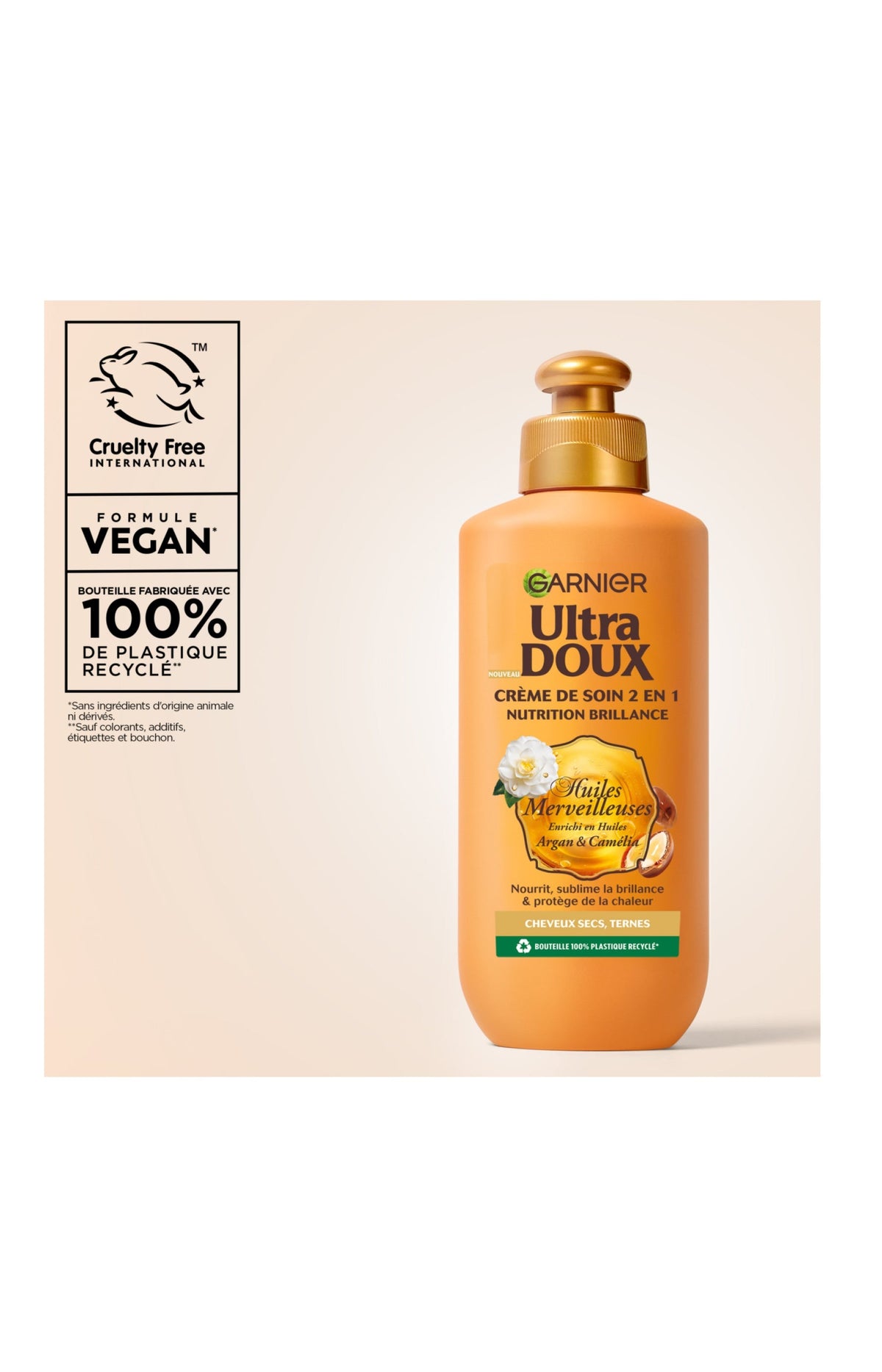 2 crèmes de soin nutrition 2 en 1 - Ultra Doux - 200 ml
