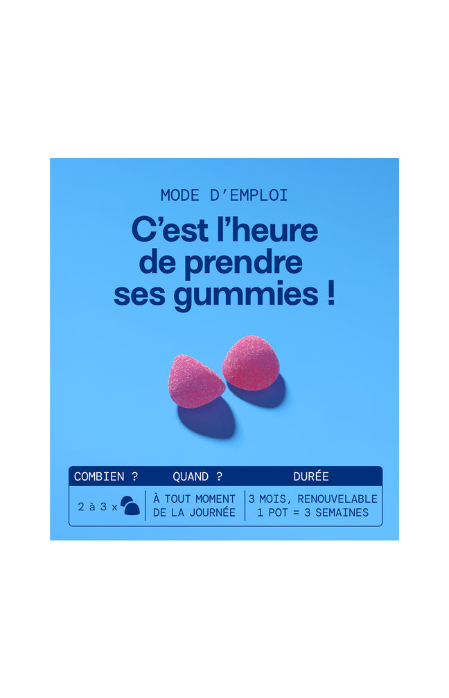 Gummies magnésium - Fruit rouges - Sans sucres - 21 jours