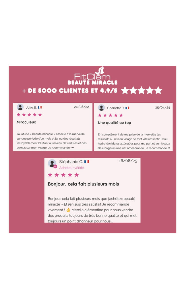Sticks à boire anti-rides - Beauté miracle - Acide hyaluronique - 3 mois
