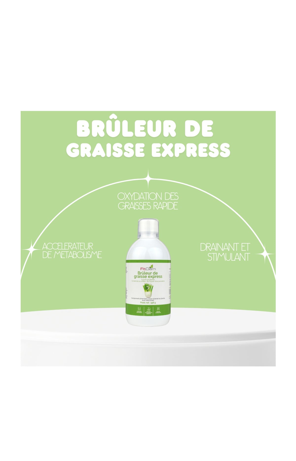 Sirop brûleur de graisse express - Guarana & thé vert - 20 jours