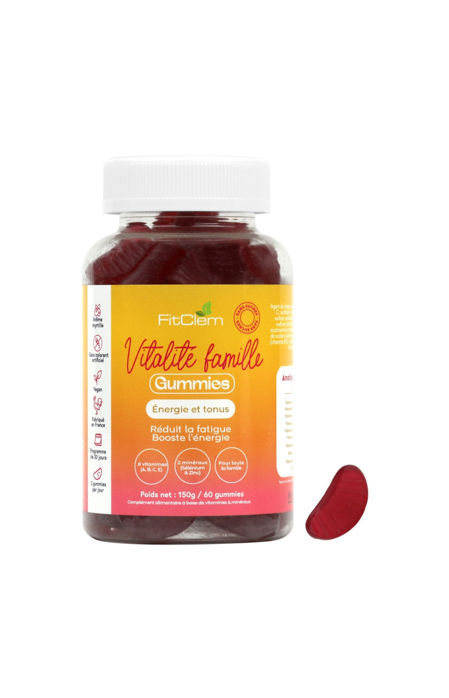 Gummies vitalité - Vitamies & zinc - Myrtille - 3 mois