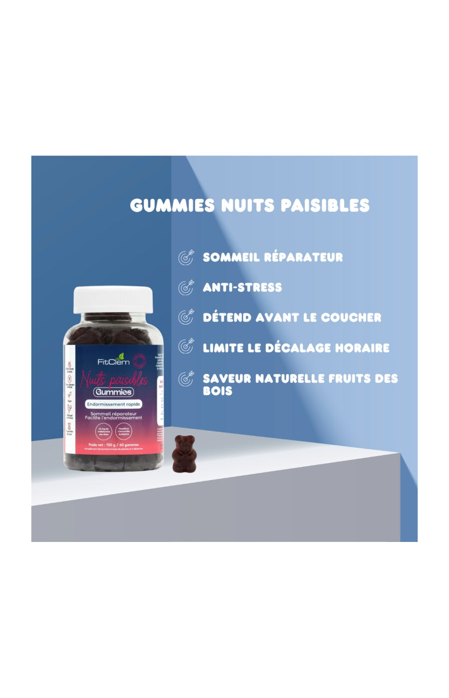 Gummies sommeil - Passiflore & camomille - 3 mois