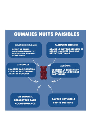 Gummies sommeil - Passiflore & camomille - 3 mois