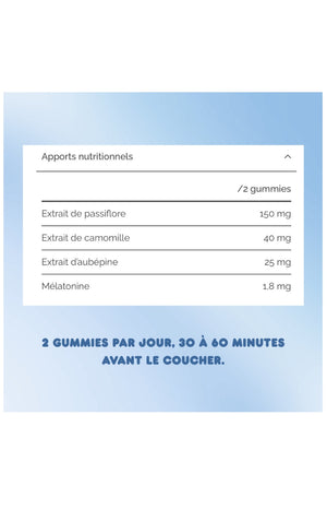 Gummies sommeil - Passiflore & camomille - 3 mois