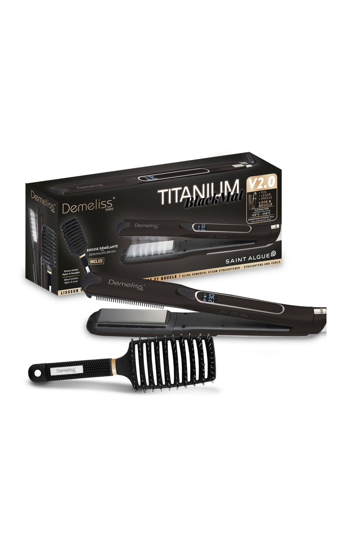 Lisseur à Vapeur Titanium 2.0 Black Mat