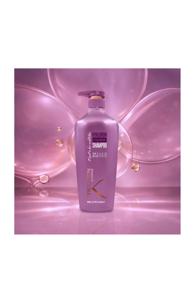 Shampooing fortifiant à l’acide hyaluronique & Niacinamide B3 pour cheveux fins et fragiles