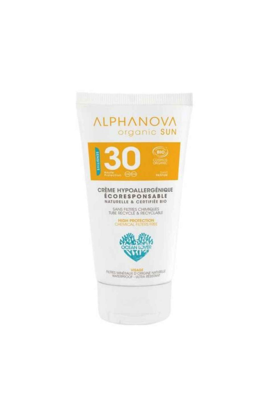 Crème solaire hypoallergénique SPF30 bio -  50 g