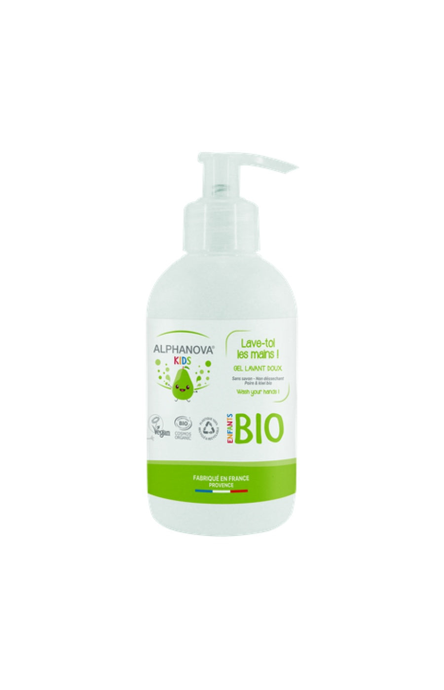 Gel lavant mains bio - Poire - Enfants - 250 ml