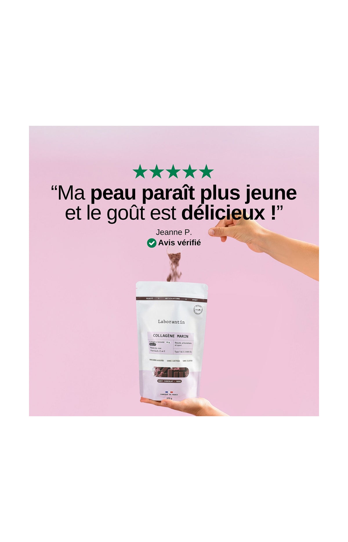 Collagène en poudre - Goût Chocolat - 375 g