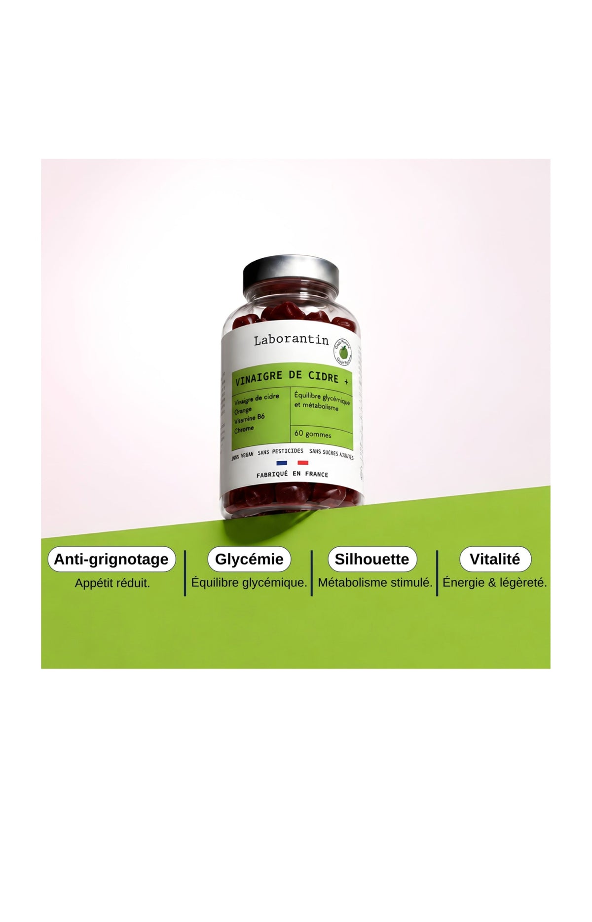Gummies équilibre glycémique - Vinaigre de cidre - 1 mois