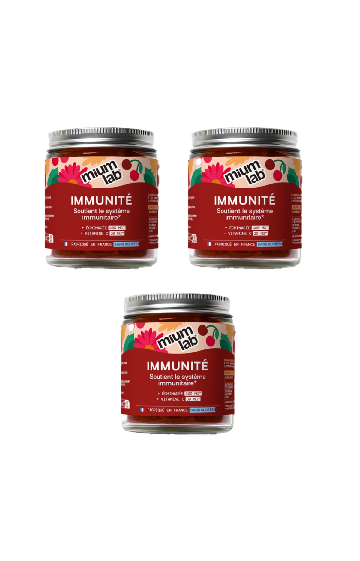 Cure gummies immunité - Cerise - Sans sucres - 2 mois