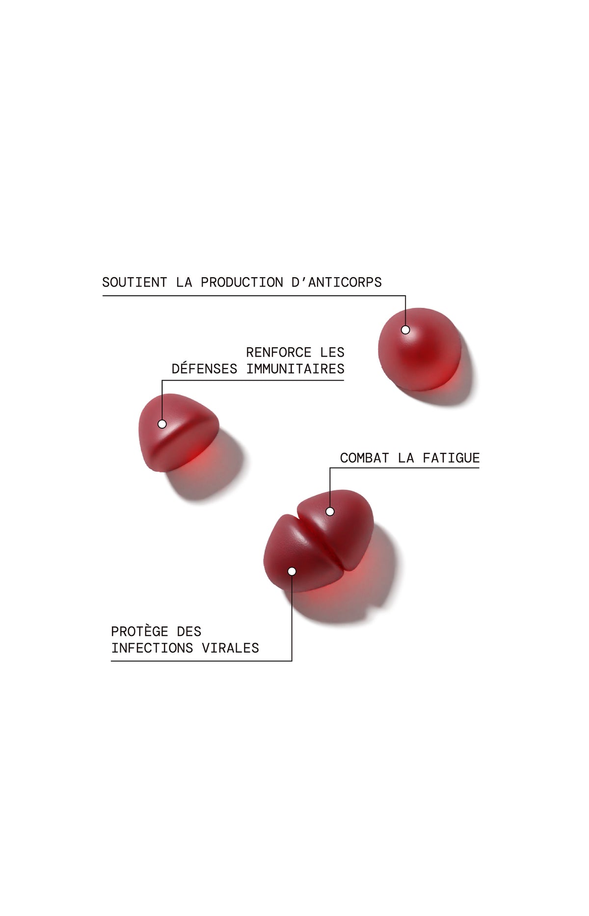 Gummies immunité - Cerise - Sans sucres - 21 jours