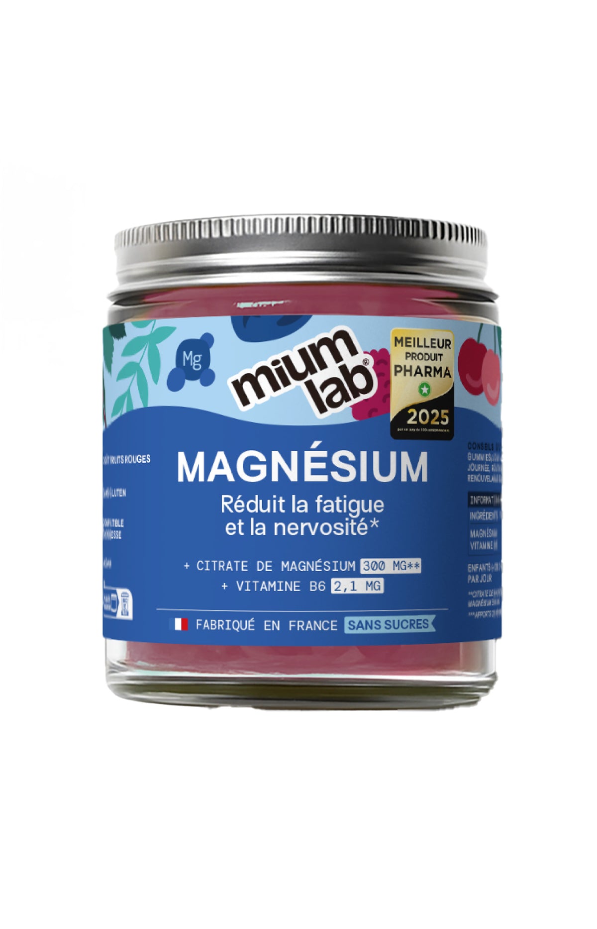 Gummies magnésium - Fruit rouges - Sans sucres - 21 jours