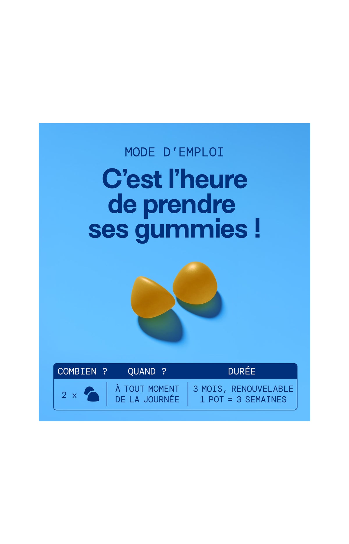 Cure gummies vitamine D - Mangue - Sans sucres - 2 mois