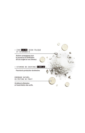 Recharge - Gummies Cheveux et Ongles - Pousse et renforcement - 1 mois