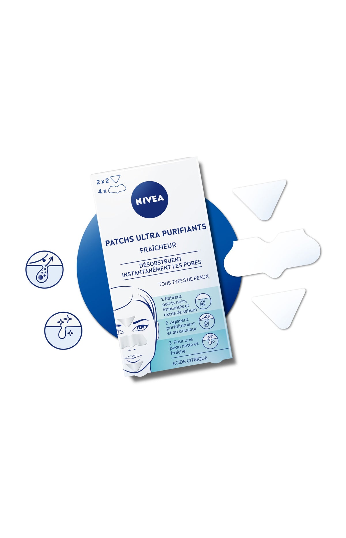 Patchs Purifiants Visage - Acide citrique