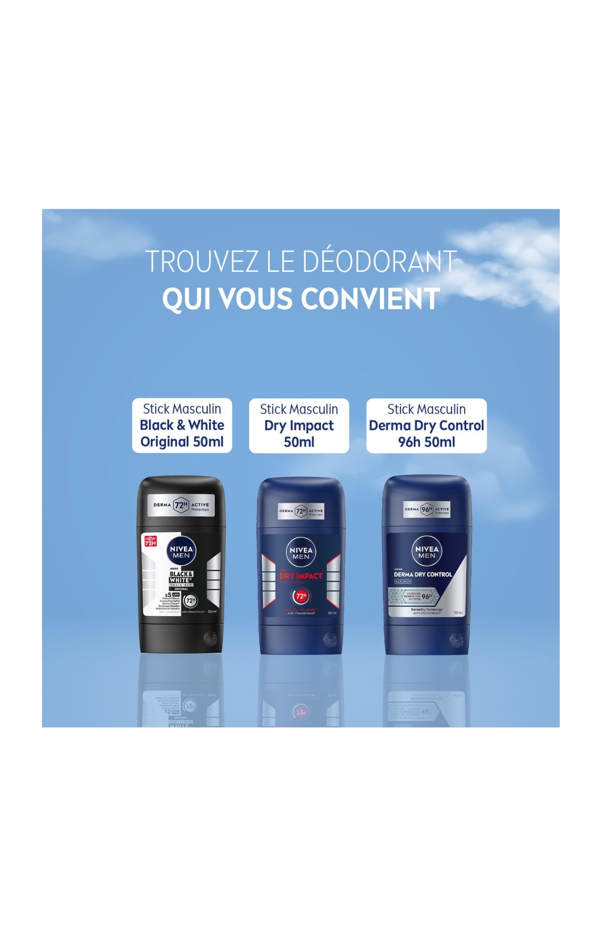 Déodorant bille anti-transpirant - Dry Control 96H - Nivea Men