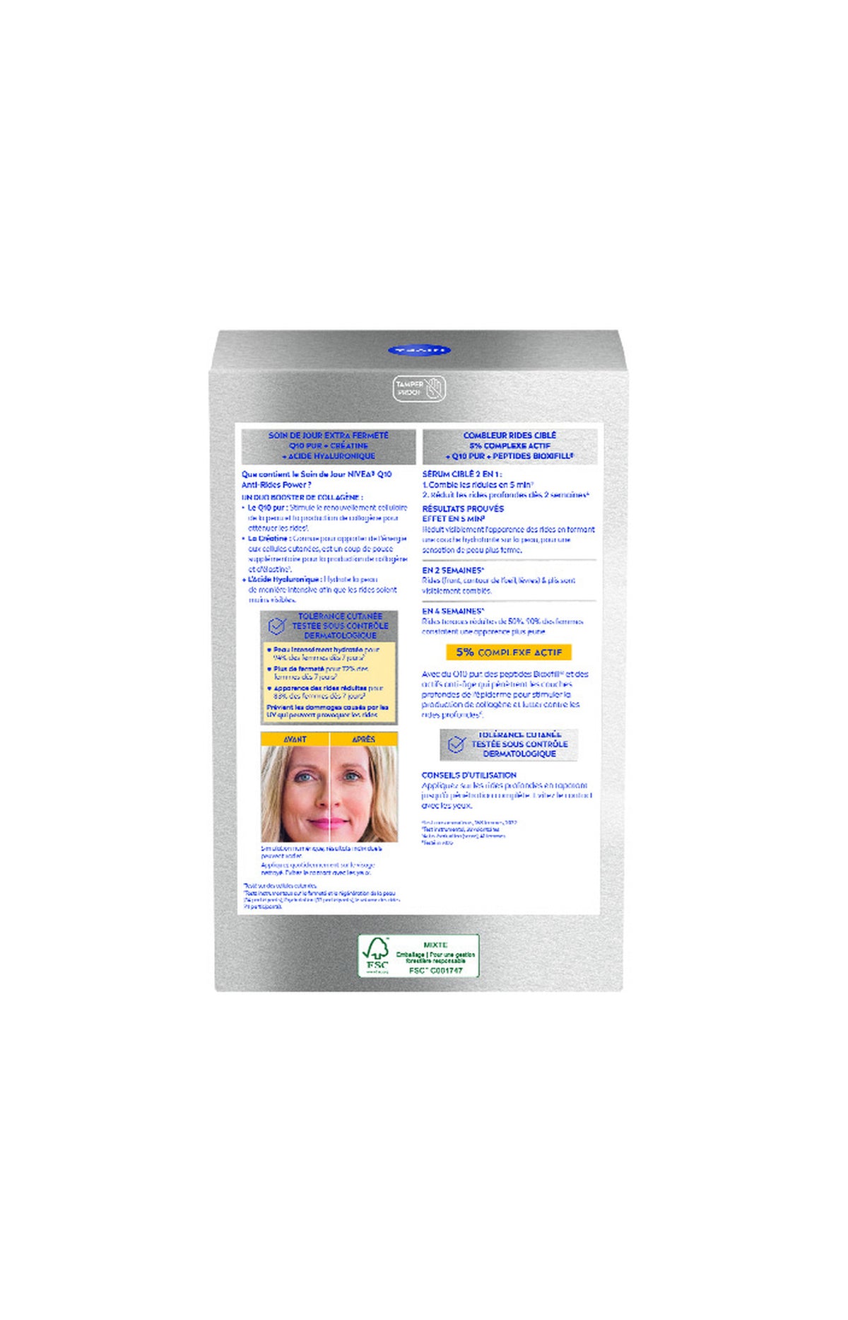 Coffret duo Q10 Anti-Rides Expert - Combleur instantané + soin de jour anti-rides et fermeté SPF 30