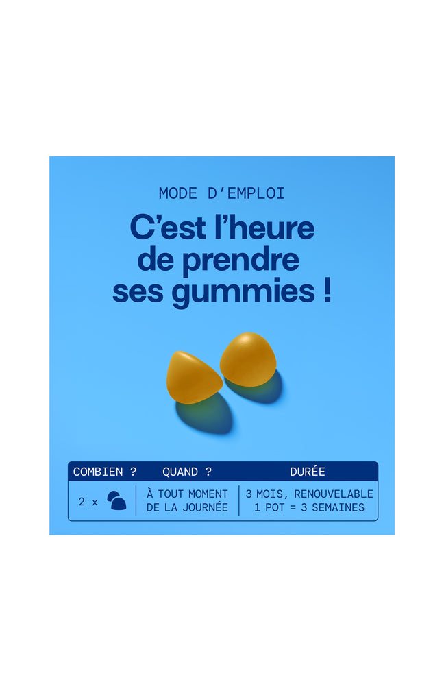 Gummies vitamine D - Mangue - Sans sucres - 21 jours