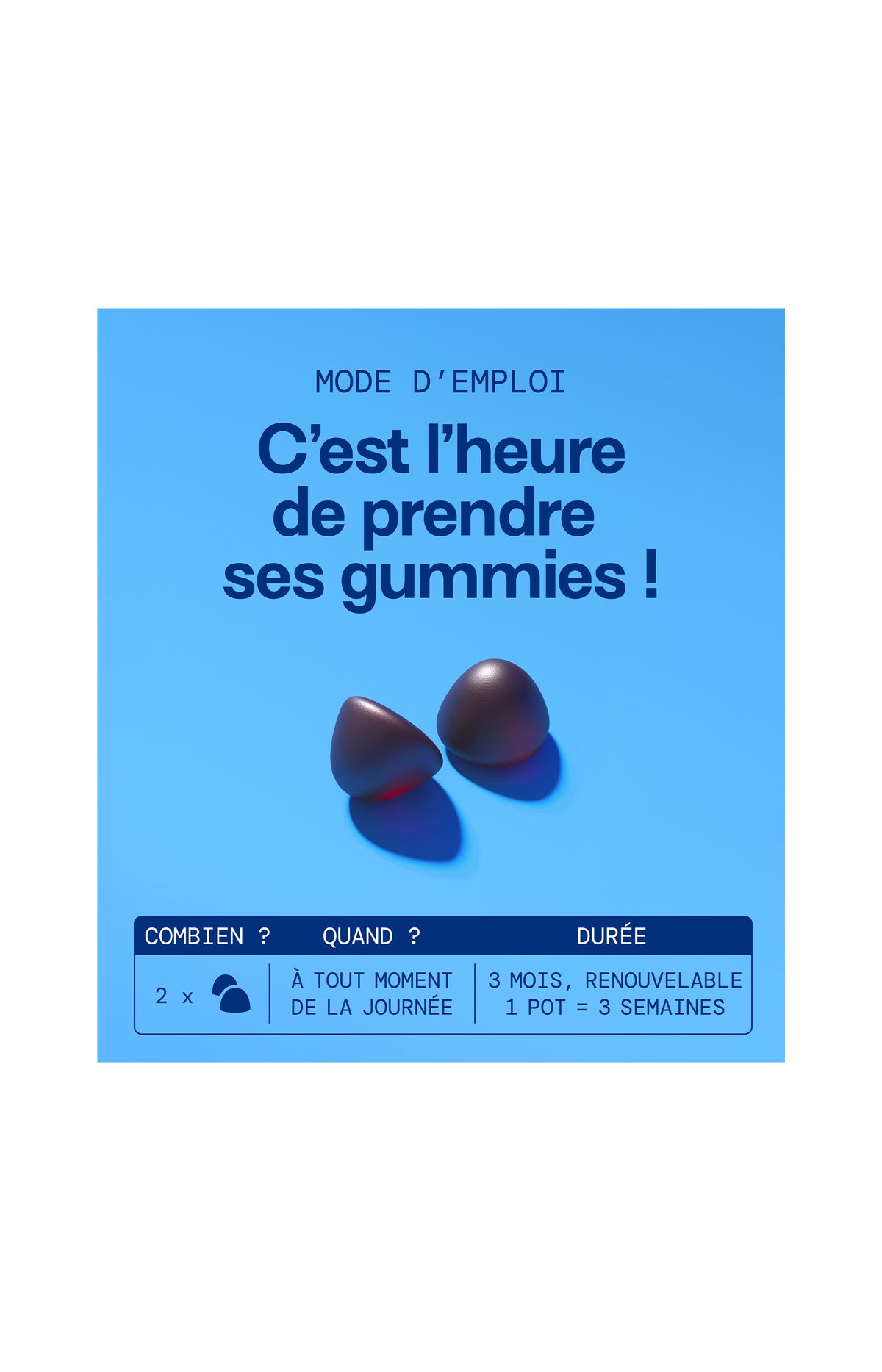 Cure gummies inconforts digestifs - Probiotiques - Sans sucres - Mûre - 2 mois