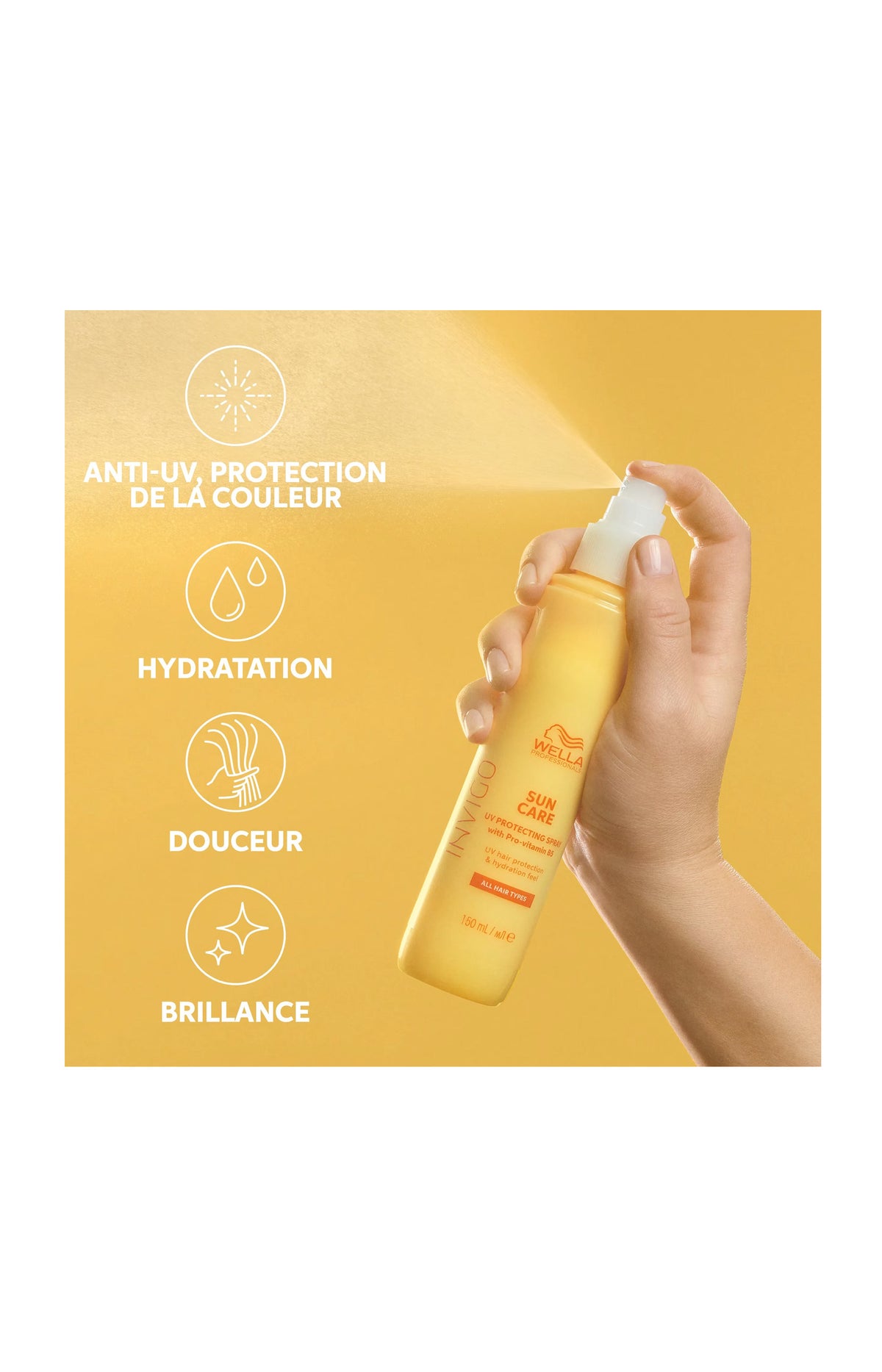 Spray thermoprotecteur UV sans rinçage - 150 ml