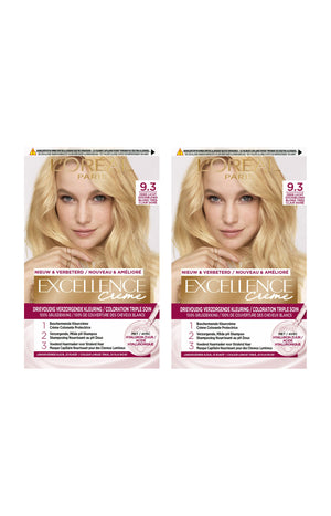 2 colorations permanentes - Excellence crème - 09/3 Blond très clair doré
