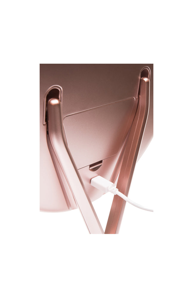 Miroir maquillage LED - Grossissement 5x - Rose gold