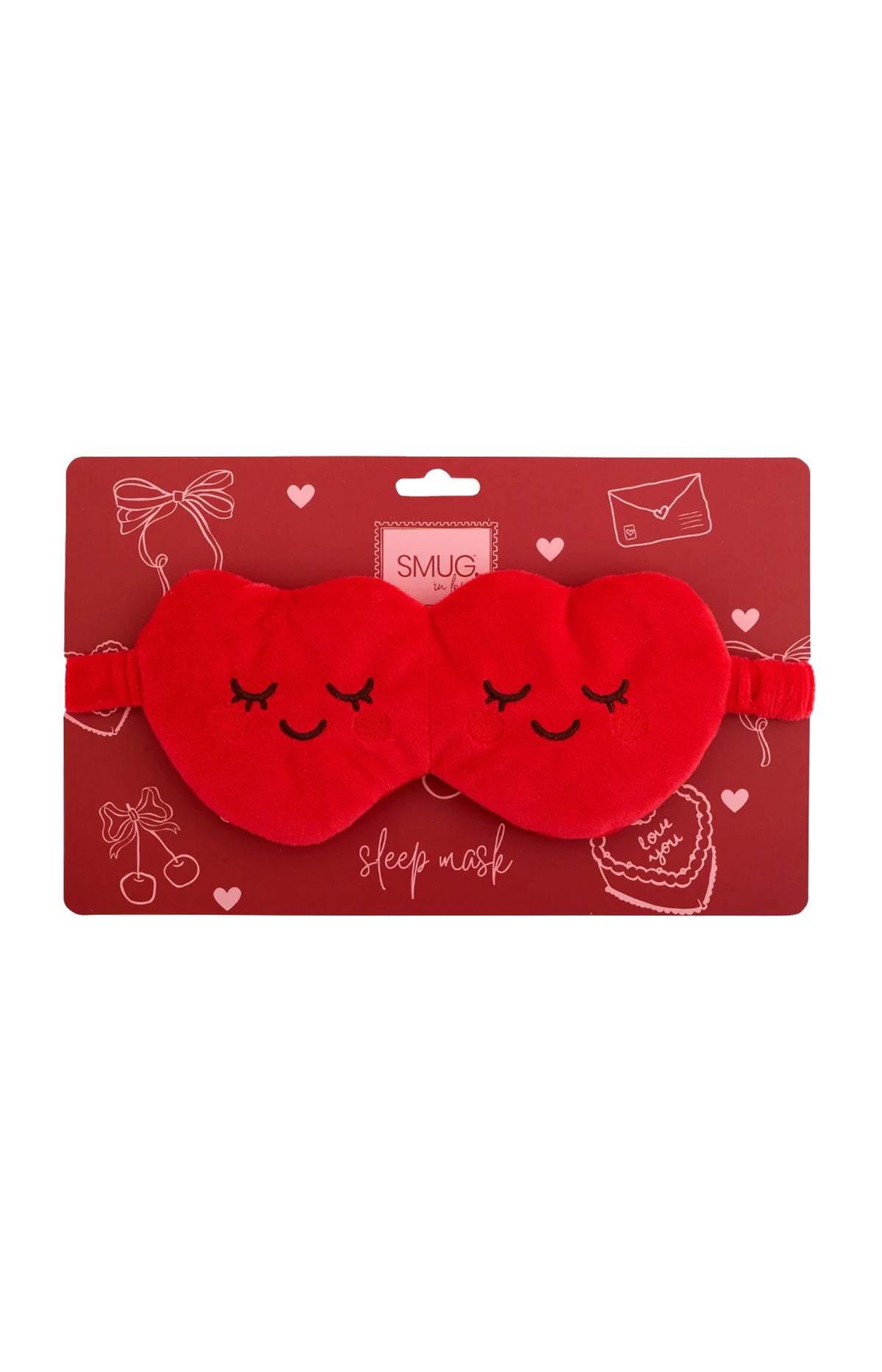 Masque de sommeil peluche - Red Hearts