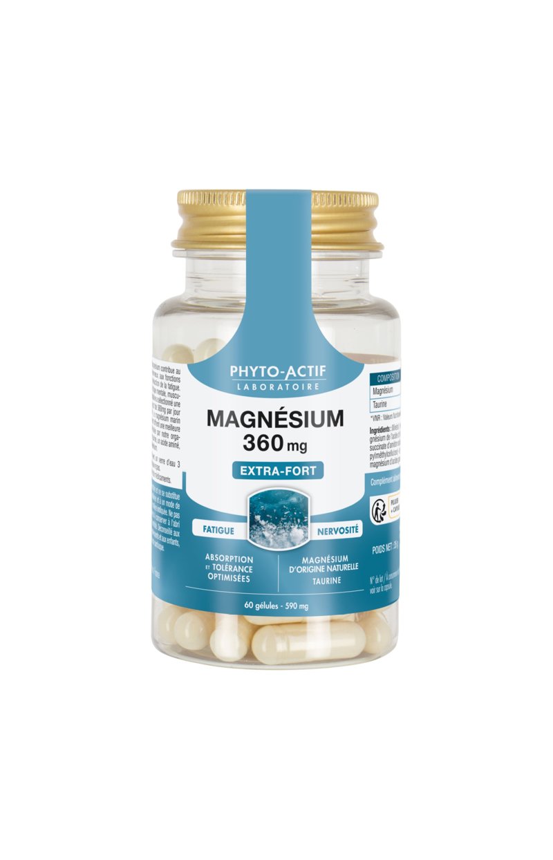 Magnésium 360 mg - Système nerveux - 60 gélules