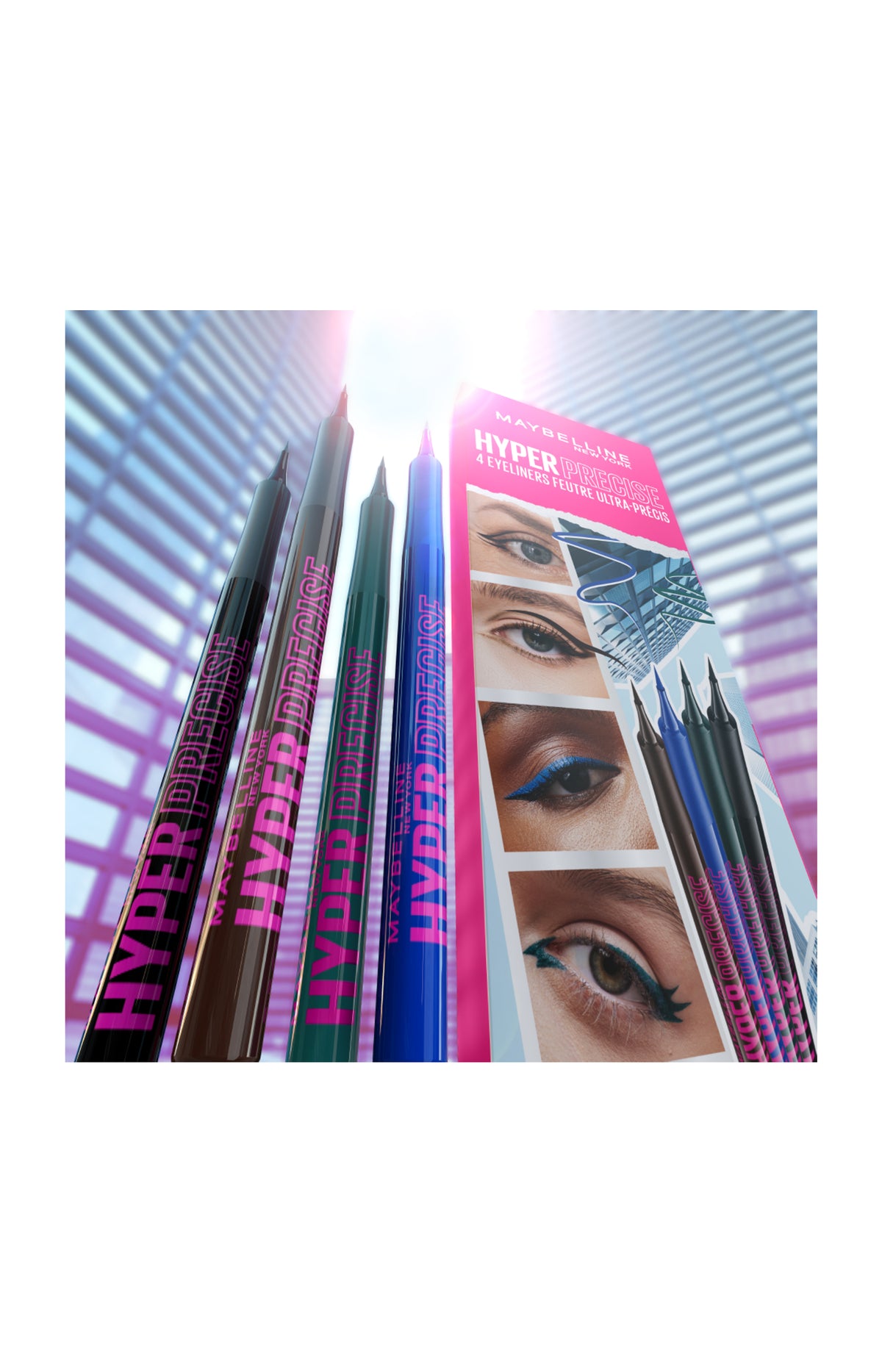 Coffret de 4 eyeliners feutre - Hyper Precise