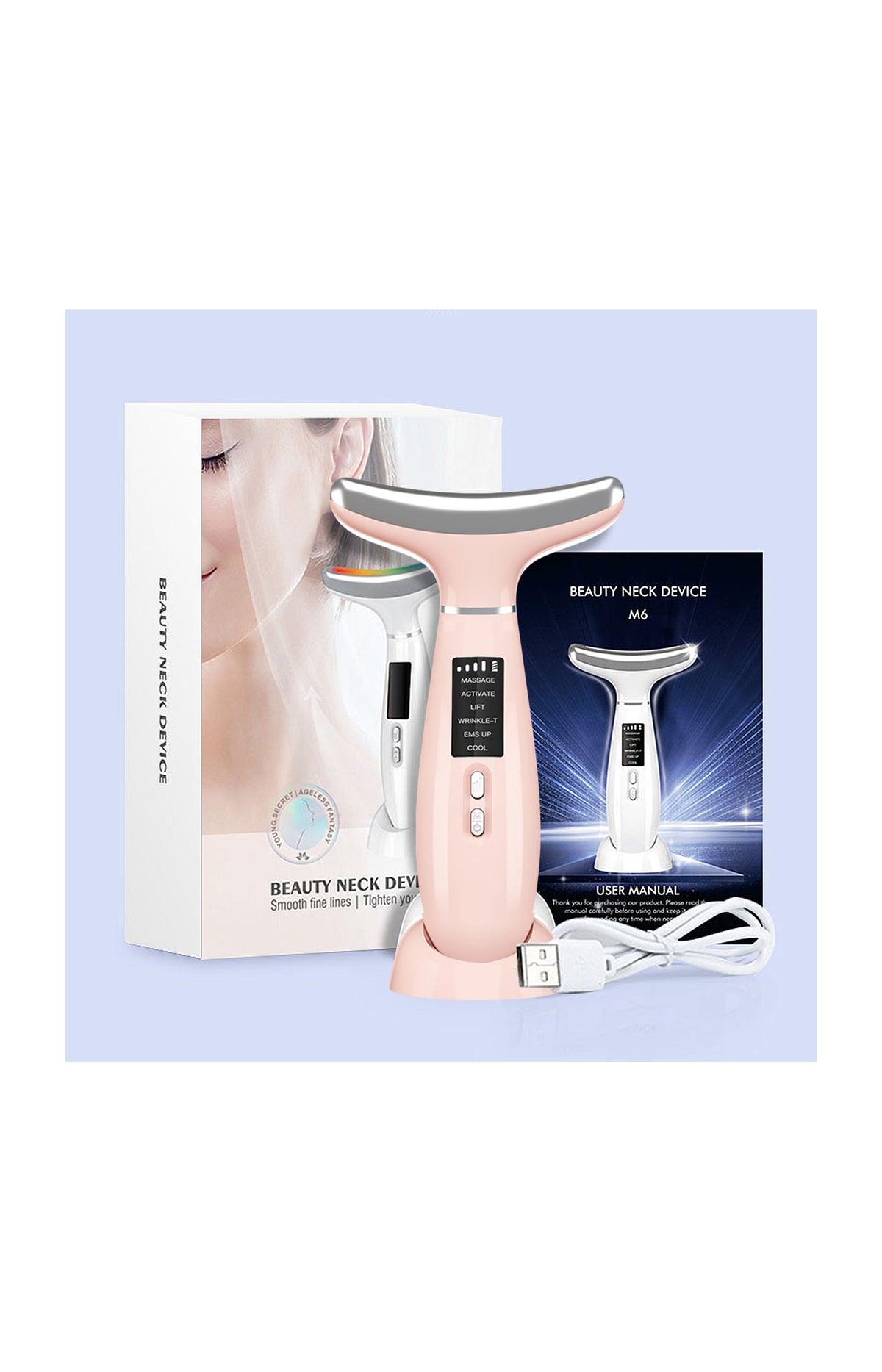 Appareil beauté 6-en-1 - Visage – Rose
