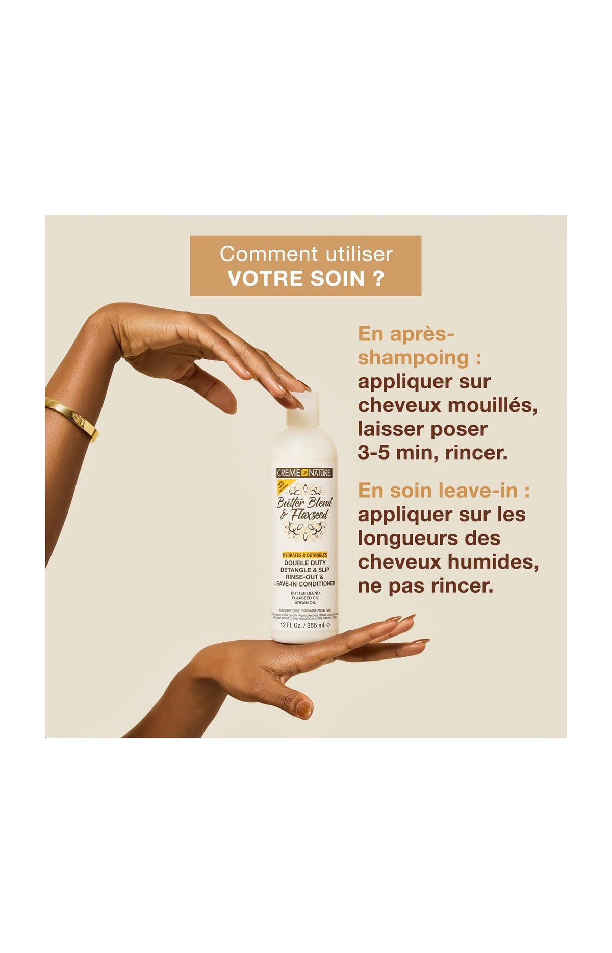 Après-shampoing assouplissant - Butter Blend & Flaxseed - 355 ml