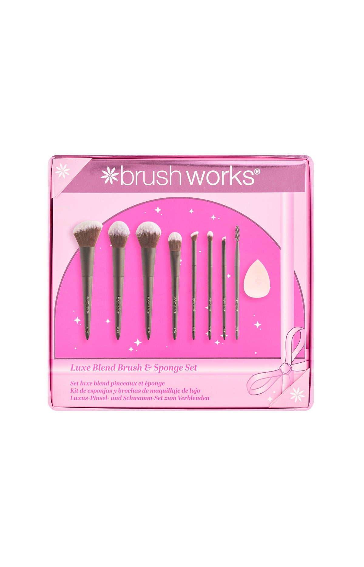 Coffret pinceaux & éponge - Visage & yeux - 9 produits