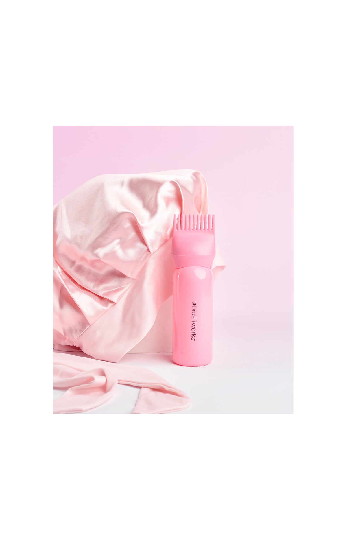 Applicateur d'huile & bonnet en satin - Rose - Cheveux