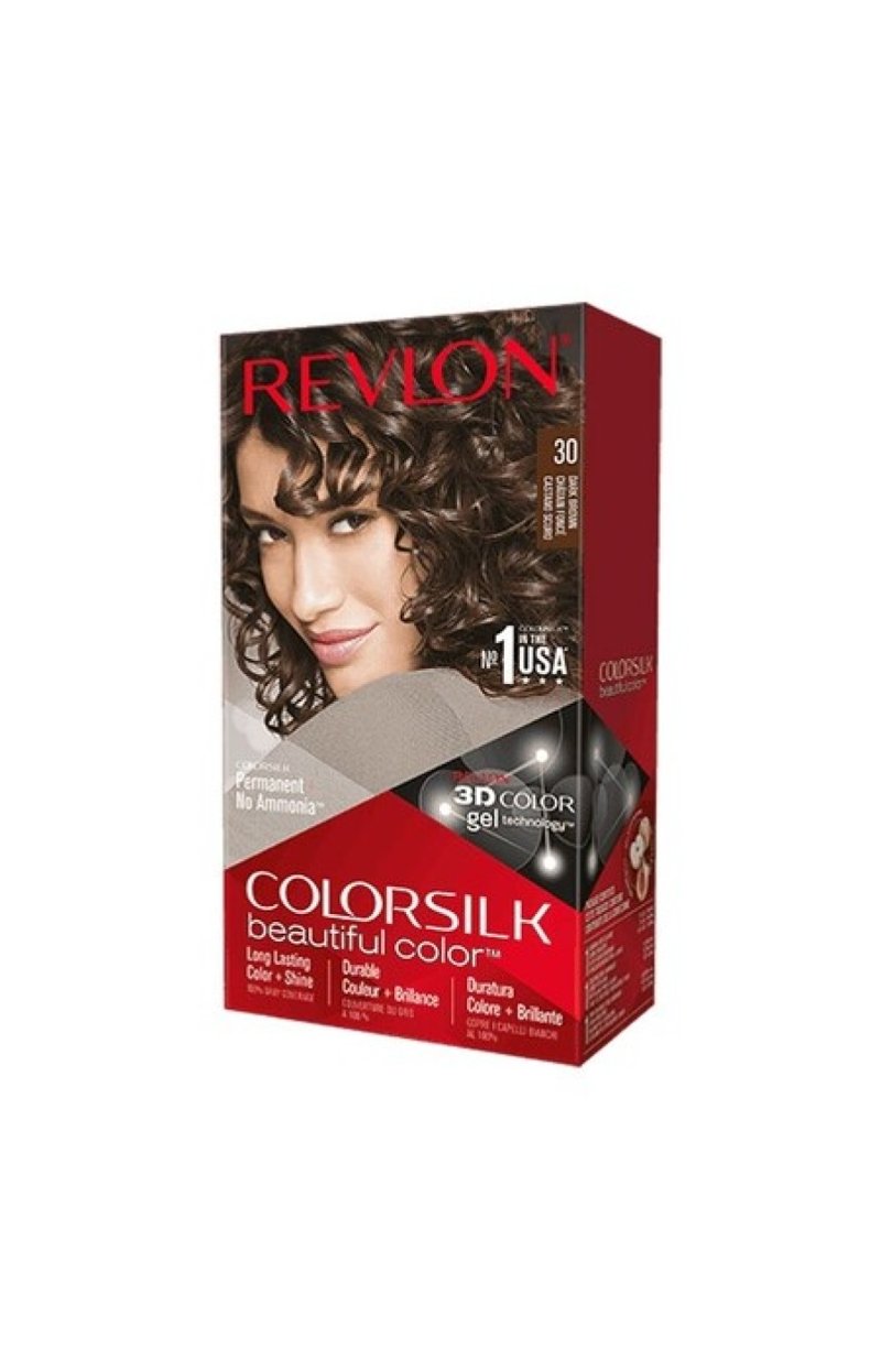 2 colorations permanentes - Colorsilk - 30 Châtain Foncé