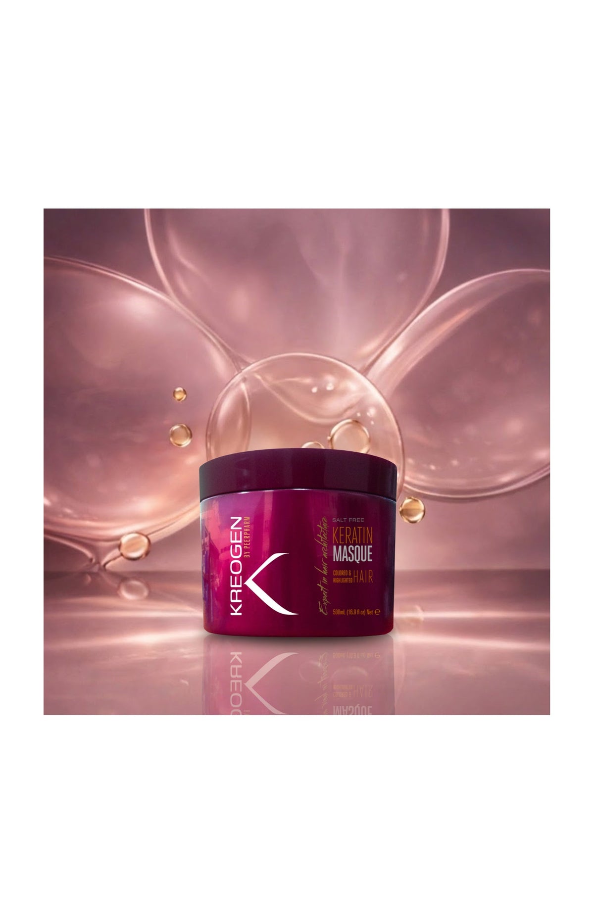 Masque hydratant - Kératine - Cheveux colorés & méchés - 500 ml