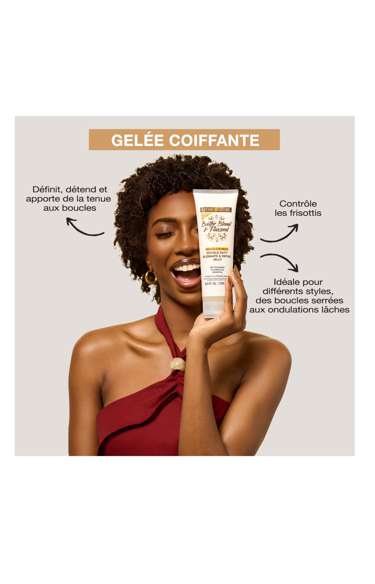 Gelée coiffante - Butter Blend & Flaxseed - Cheveux bouclés - 248 ml