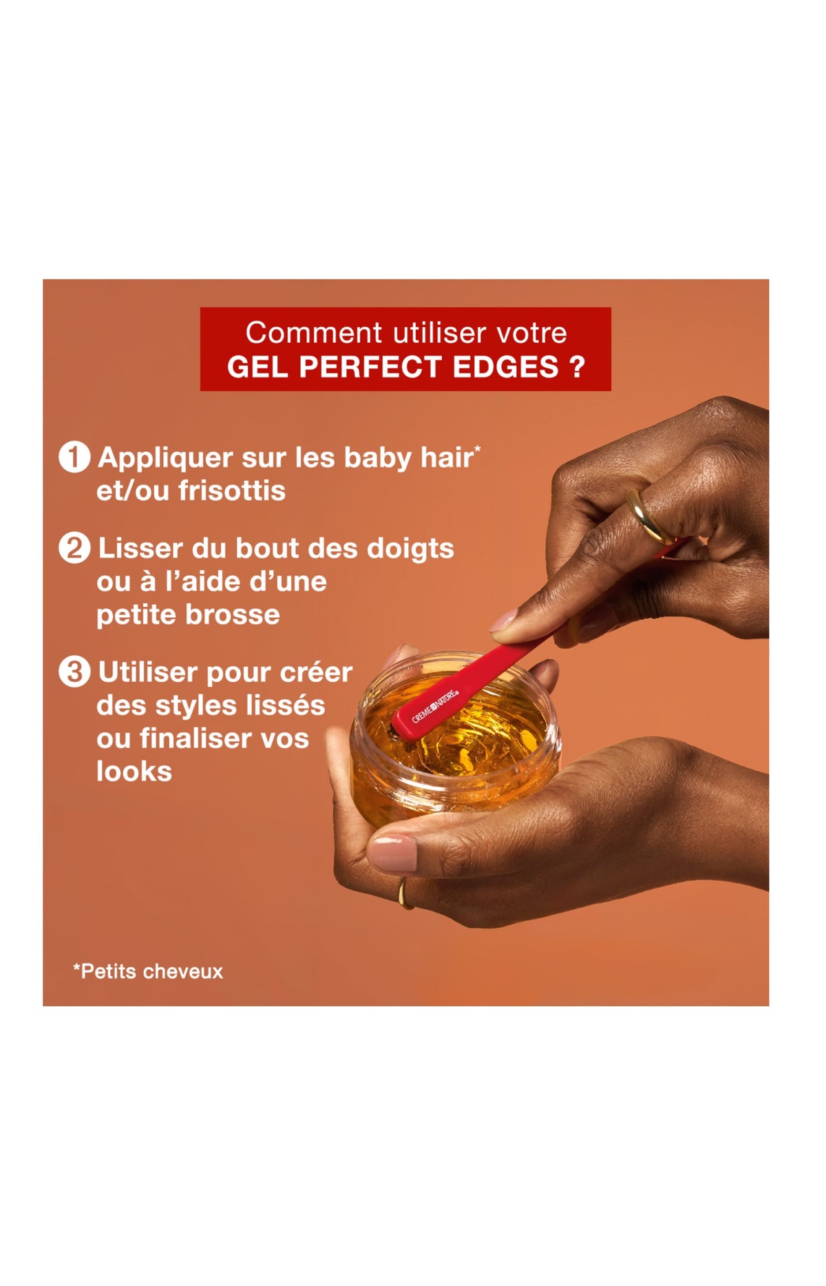 Gel coiffant baby hairs - Huile d'argan du Maroc - Cheveux naturels ou défrisés - 67 ml